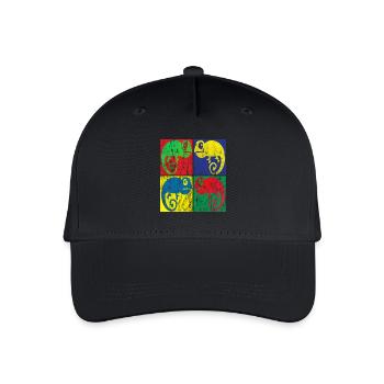 Chameleon Pop Art - Organic Kids’ Baseball Cap - black - Front