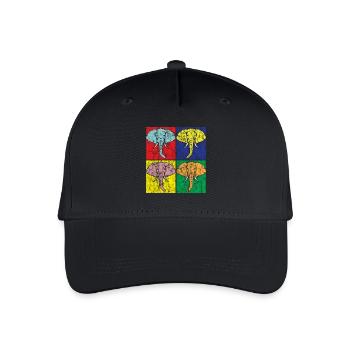 Elephant Pop Art - Organic Kids’ Baseball Cap - black - Front