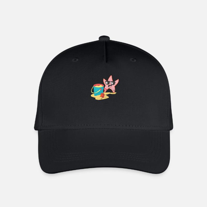 Beach time - Organic Kids’ Baseball Cap - black