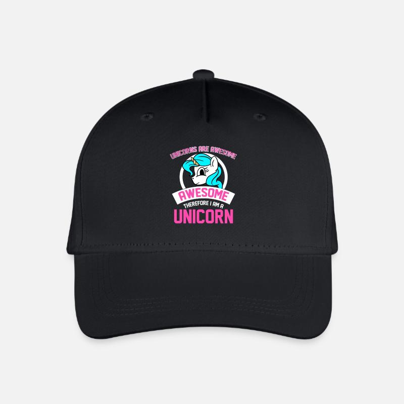 Einhörner sind genial Ich bin fantastisch Ich bin Einhorn - Kinder Bio Basecap - Schwarz