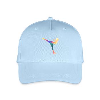 Eiskunstläuferin / Eiskunstläufer / Eiskunstlauf - Kinder Bio Basecap - Hellblau - Vorne