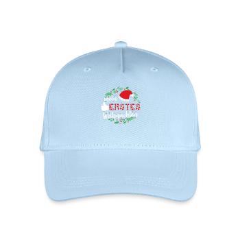 Mein erstes Weihnachten Baby Säugling - Kinder Bio Basecap - Hellblau - Vorne