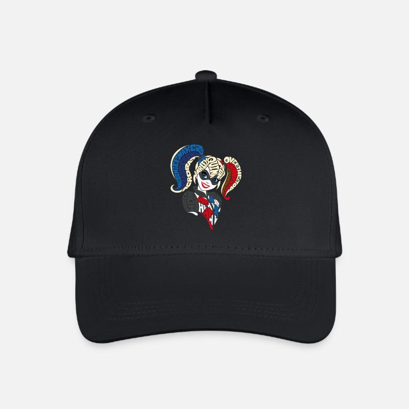 DC Super Hero Girls Harley Quinn Typografie - Kinder Bio Basecap - Schwarz