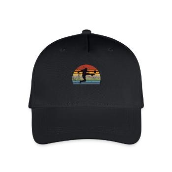 Fußball - Kinder Bio Basecap - Schwarz - Vorne