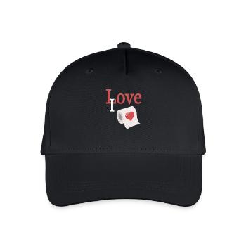 Love role with heart - Organic Kids’ Baseball Cap - black - Front