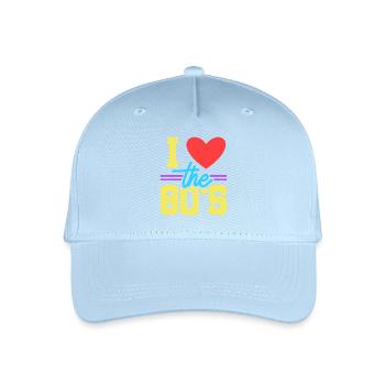 80s - Organic Kids’ Baseball Cap - light blue - Front