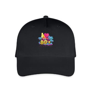 80s eighties - Organic Kids’ Baseball Cap - black - Front