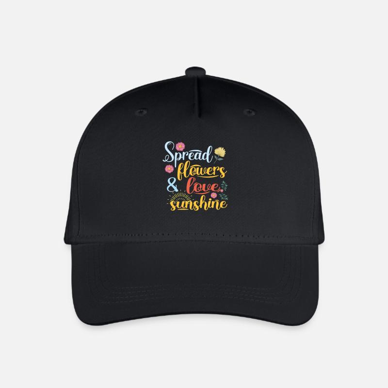 répandre des fleurs fleurs et amour - Casquette de baseball bio Enfant - noir