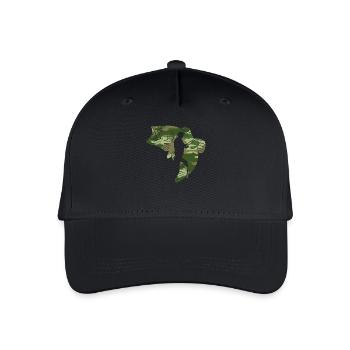 Angler camouflage - Organic Kids’ Baseball Cap - black - Front