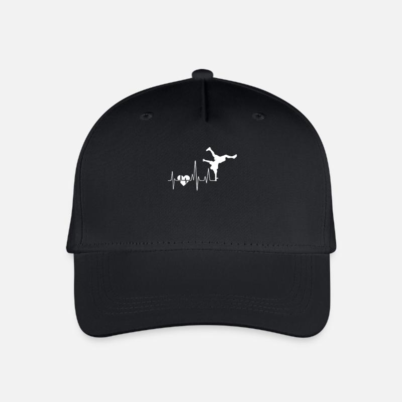 Breakdance Breakdance Herzschlag - Kinder Bio Basecap - Schwarz