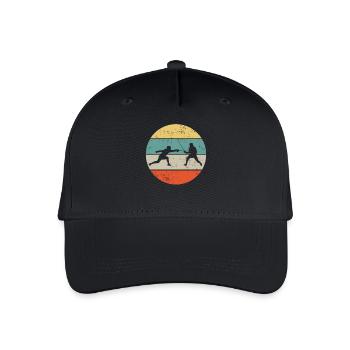 Fencing Fencer Retro - Organic Kids’ Baseball Cap - black - Front