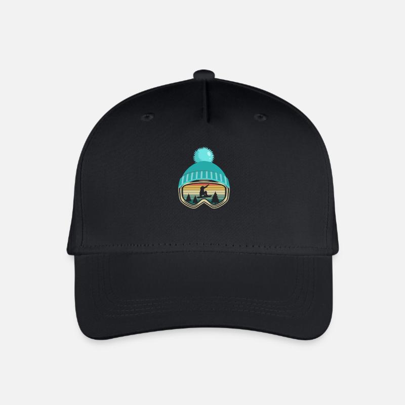 Snowboard Snowboarding Snowboarder Geschenk - Kinder Bio Basecap - Schwarz