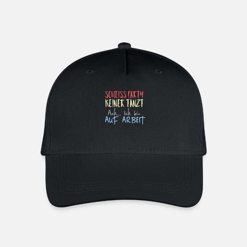 Arbeit lustiger Spruch - Kinder Bio Basecap - Schwarz