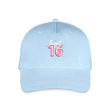 Sweet 16 Year Old Girl Gifts Birthday Shirt - Organic Kids’ Baseball Cap - light blue - Front