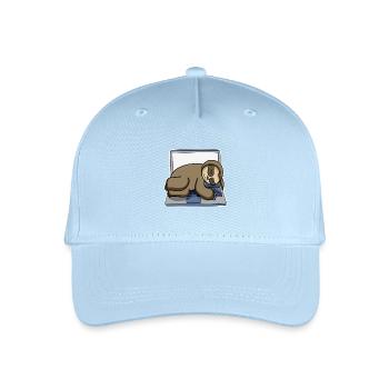 Sloth office funny relax - Organic Kids’ Baseball Cap - light blue - Front