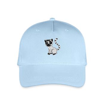 Lemur Primat Geschenk - Kinder Bio Basecap - Hellblau - Vorne