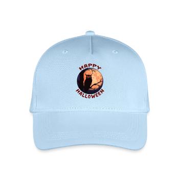 Glücklich Es ist alles, was Halloween - gruselige Eule Voller Mond Geschenk - Kinder Bio Basecap - Hellblau - Vorne
