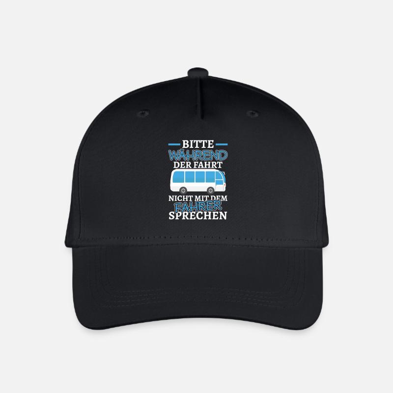 Bus Bitte Während Der Fahrt Nicht Mit Dem Fahrer - Kinder Bio Basecap - Schwarz