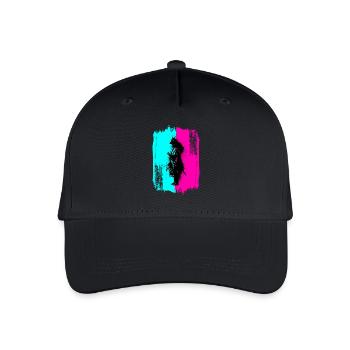 Samurai Silhouette Japan Krieger Schwarz Kunst - Kinder Bio Basecap - Schwarz - Vorne