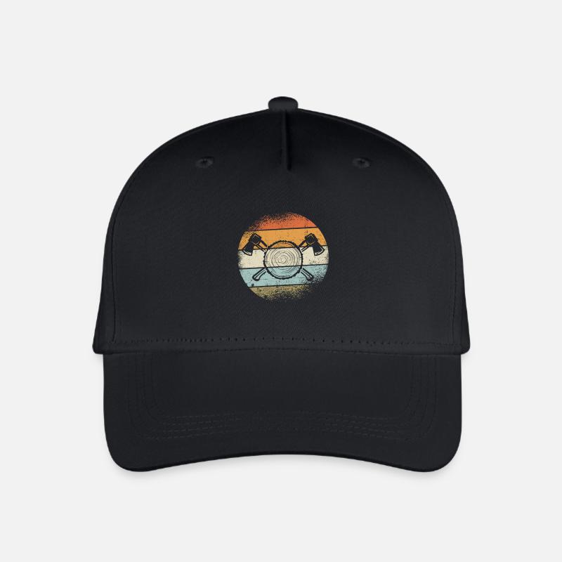 Holzfäller Outfit - Kinder Bio Basecap - Schwarz