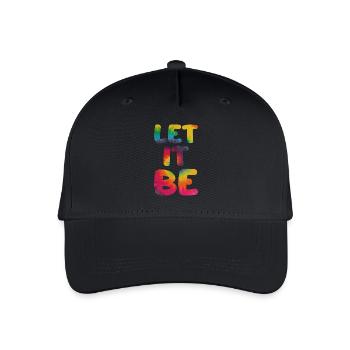 Hippie saying Let it be - Organic Kids’ Baseball Cap - black - Front