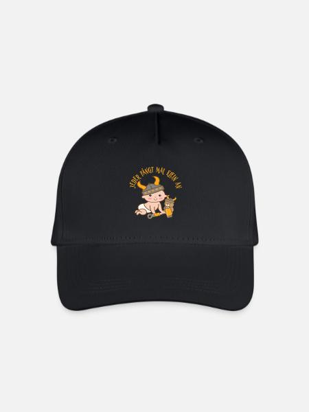 Kinder Wikinger Germanen Baby Geschenkidee - Kinder Bio Basecap - Schwarz