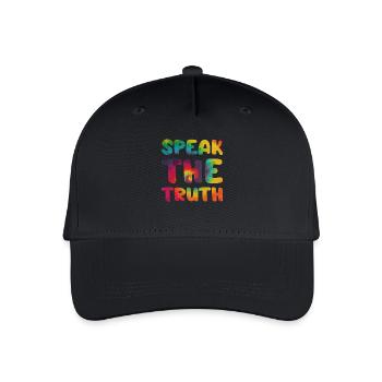 Hippie saying Speak the truth - Organic Kids’ Baseball Cap - black - Front