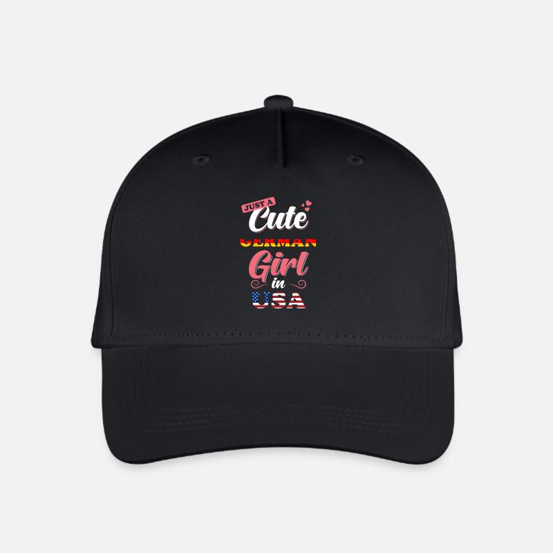 Deutschland USA Spruch - Kinder Bio Basecap - Schwarz