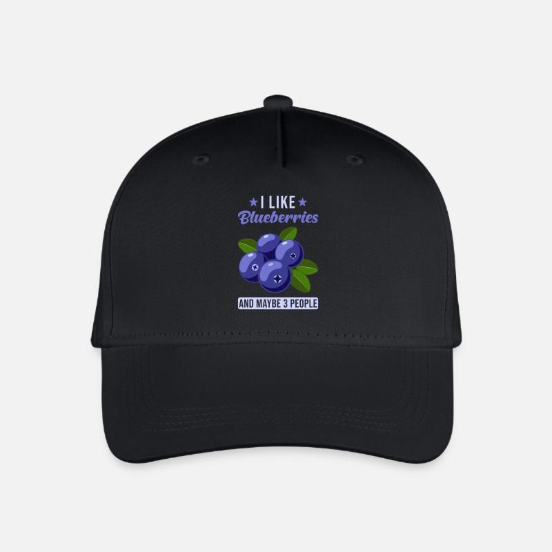 Blaubeeren - Kinder Bio Basecap - Schwarz