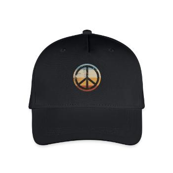Rétro Design Signe de paix Signe de paix - Casquette de baseball bio Enfant - noir - Devant