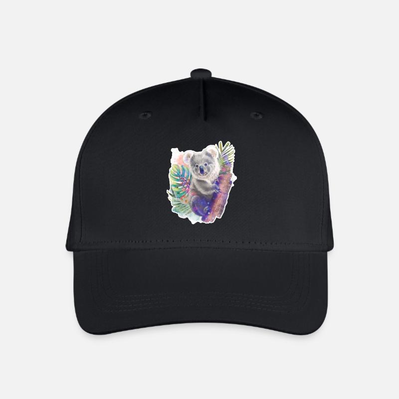 Koala | Koala Bär - Kinder Bio Basecap - Schwarz