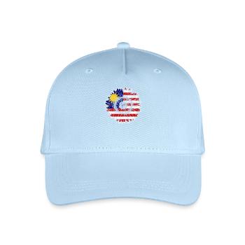 Drapeau de la Malaisie Tournesol - Casquette de baseball bio Enfant - bleu clair - Devant