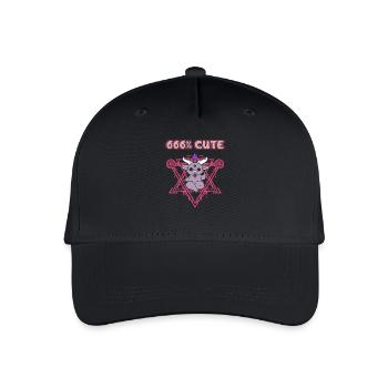 666% Cute kawaii Satanic Goth - Organic Kids’ Baseball Cap - black - Front