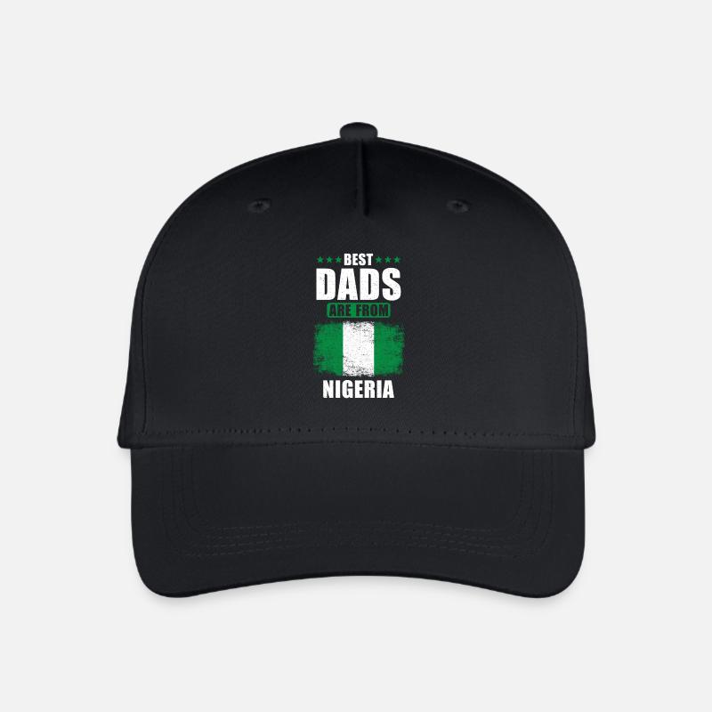 Beste Väter sind aus Nigeria - Kinder Bio Basecap - Schwarz