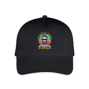 Bitcoin Crypto Dad wie ein normaler Dad - Kinder Bio Basecap - Schwarz - Vorne