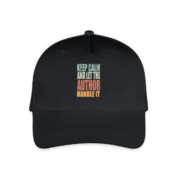 Keep Calm Autor Spruch Autor Geschenk - Kinder Bio Basecap - Schwarz - Vorne