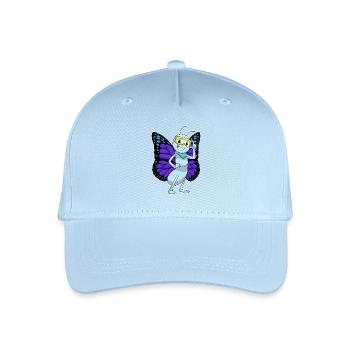 Lunettes Papillon - Casquette de baseball bio Enfant - bleu clair - Devant