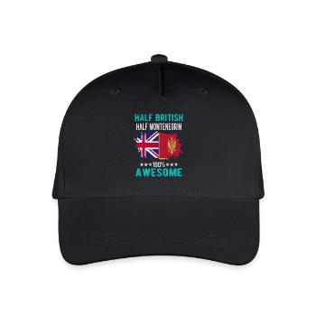 Half British Half Montenegrin - Organic Kids’ Baseball Cap - black - Front