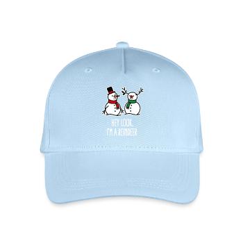 Ugly Christmas, Schneemann Cartoon Rentier Witz - Kinder Bio Basecap - Hellblau - Vorne