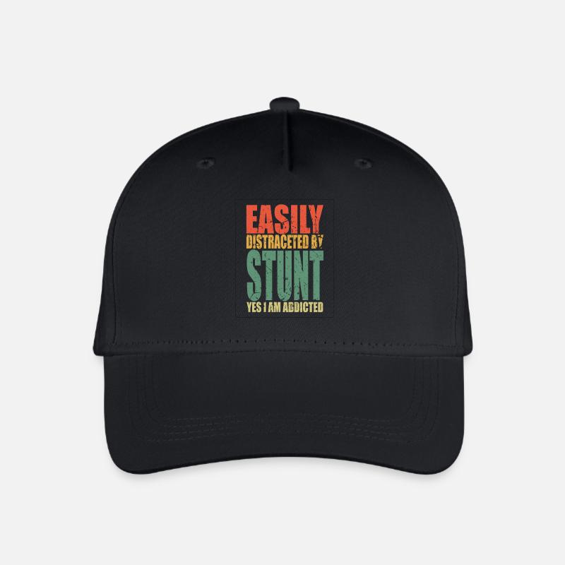 Stunt Spruch lustig - Kinder Bio Basecap - Schwarz