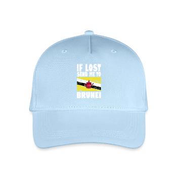 Brunei Flagge Spruch - Kinder Bio Basecap - Hellblau - Vorne