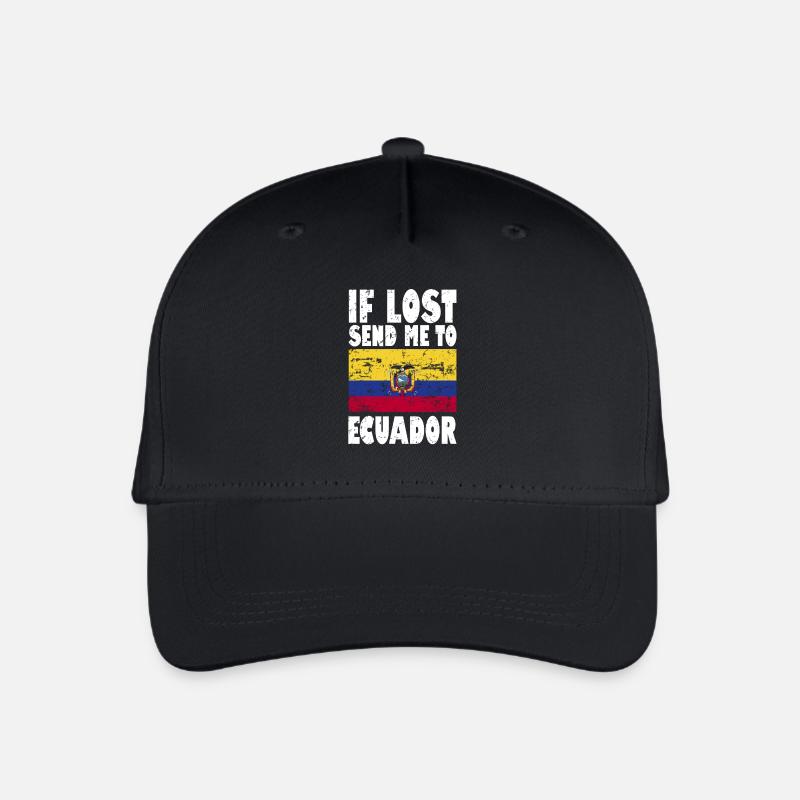 Ecuador Flagge Spruch - Kinder Bio Basecap - Schwarz