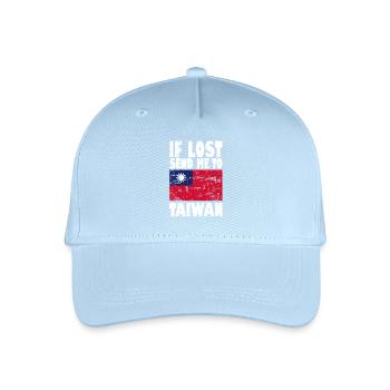 Taiwan Flagge Spruch - Kinder Bio Basecap - Hellblau - Vorne