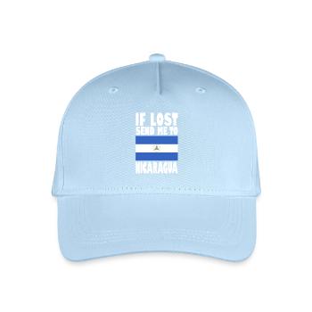 Drapeau du Nicaragua - Casquette de baseball bio Enfant - bleu clair - Devant
