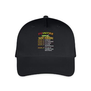 Tarif horaire peintre cadeau pour peintres - Casquette de baseball bio Enfant - noir - Devant