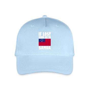 Samoa Flagge Spruch - Kinder Bio Basecap - Hellblau - Vorne