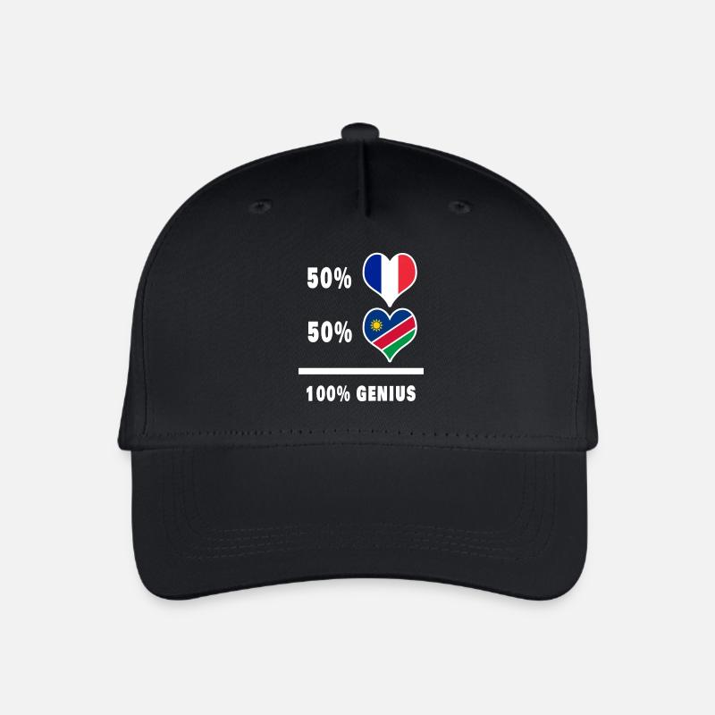 Das Genie Frankreich und Namibia / Geschenk - Kinder Bio Basecap - Schwarz