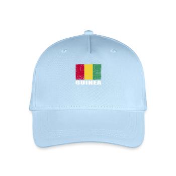 Guinea Flagge Grunge Guinea Fahne - Kinder Bio Basecap - Hellblau - Vorne