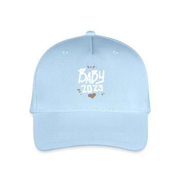 Baby 2023 Herz - Kinder Bio Basecap - Hellblau - Vorne