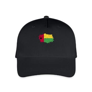 Guinea Bissau Flagge Grunge Guinea Bissau Fahne - Kinder Bio Basecap - Schwarz - Vorne
